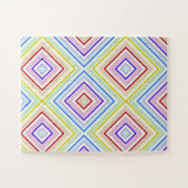 パズル品揃え色黄色と白ストライプ色 ジグソーパズル (横)