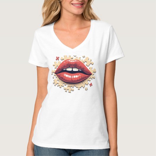 パズル唇 Tシャツ (正面)