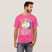パズル好き パズラー おもしろ ジグソーパズル Tシャツ (正面フル)