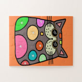 パズル子供へコミカル猫の大きなピース ジグソーパズル (横)