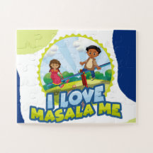 パズル子供へ、インディアン、混合キッズ、黒