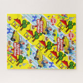 パズル少年ハッピーバースデー車ドッグイエロー ジグソーパズル (横)