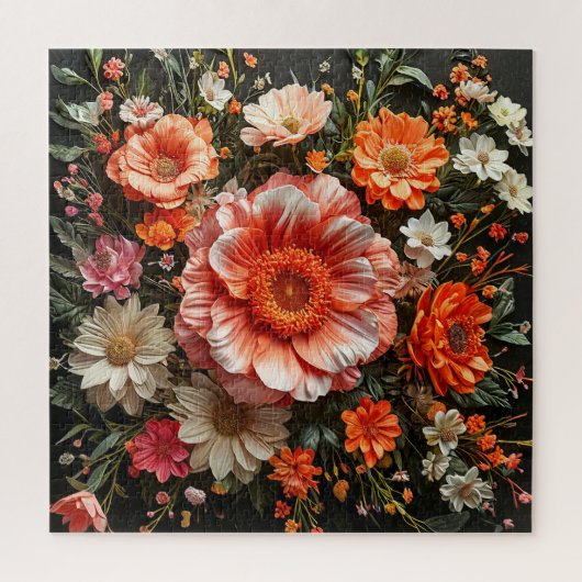 🌺 パズル愛好家のための鮮やかな花束アート 🌺 ジグソーパズル (縦)