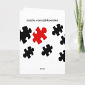 パズル愛幸せなバレンタインデーカード シーズンカード (裏面)