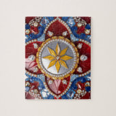 パズル抽象芸術モダンデザインコロンビア色 ジグソーパズル (縦)