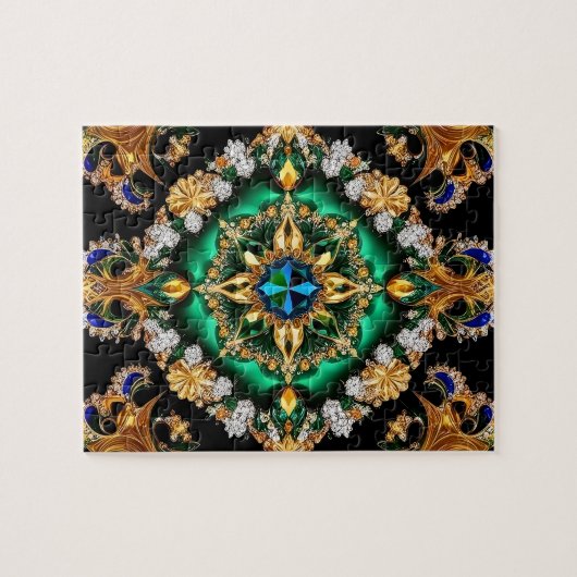 パズル抽象芸術モダンデザインブラジル色 ジグソーパズル (横)