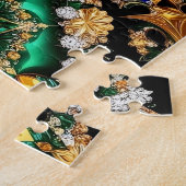 パズル抽象芸術モダンデザインブラジル色 ジグソーパズル (側面)