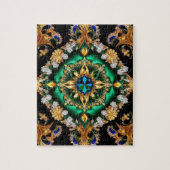 パズル抽象芸術モダンデザインブラジル色 ジグソーパズル (縦)