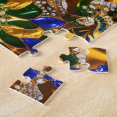 パズル抽象芸術モダンデザインブラジル色 ジグソーパズル (側面)