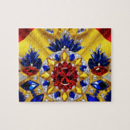 パズル抽象芸術モダンデザインルーマニア色 ジグソーパズル