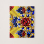 パズル抽象芸術モダンデザインルーマニア色 ジグソーパズル (縦)