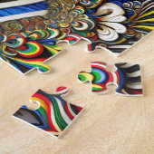 パズル抽象芸術モダンデザイン南アフリカカラー ジグソーパズル (側面)