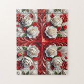 パズル抽象芸術英語バラデザイン ジグソーパズル (縦)