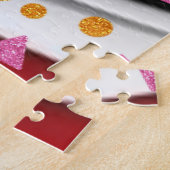 パズル抽象芸術赤白黒 ジグソーパズル (側面)