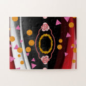 パズル抽象芸術赤白黒 ジグソーパズル (横)