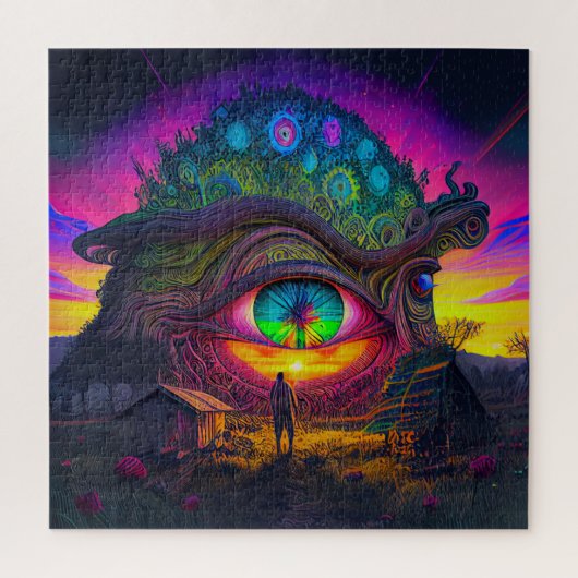 パズル抽象芸術超現実的な日の夢サイケデリック ジグソーパズル (縦)