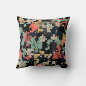 パズル抽象芸術:クリエイティブヴィンテージシームレス。 クッション (裏面)