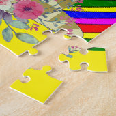 パズル挑戦的な色の子猫ネコ ジグソーパズル (側面)