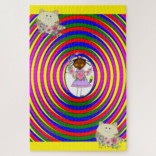 パズル挑戦的な色の子猫ネコ ジグソーパズル (縦)