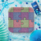 パズル数々のの色 ペーパープレート (パーティー)