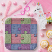 パズル数々のの色 ペーパープレート (パーティー)