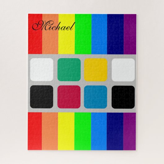 パズル明るいカラフル色のパターン ジグソーパズル (縦)