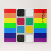 パズル明るいカラフル色のパターン ジグソーパズル (横)