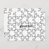 パズル柄（あなたの画像を追加） 招待状 (正面/裏面)