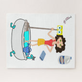 パズル清掃女性 ジグソーパズル (横)