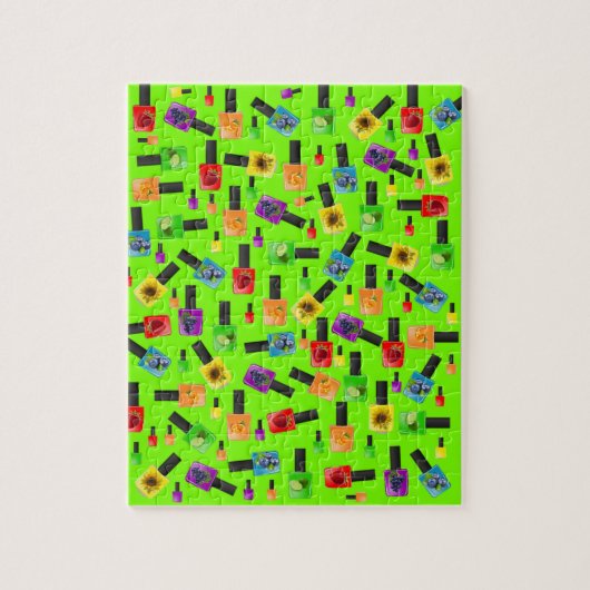 パズル爪、 ネイルポーランドグリーンフルーツ ジグソーパズル (縦)