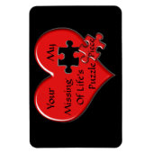 パズル片恋しく思磁石 マグネット (縦)