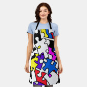 パズル片 エプロン (着用した状態)