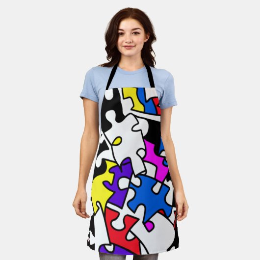 パズル片 エプロン (着用した状態)
