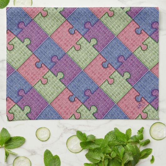 パズル片 キッチンタオル (折り畳み)