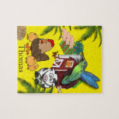 パズル牛チキンバードキッテン犬 ジグソーパズル (横)