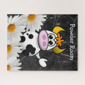 パズル牛フローラ黒大理石 ジグソーパズル (横)