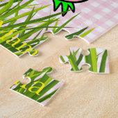 パズル牛(昆虫)マルハナバチサンクラウドピンクプレイド ジグソーパズル (側面)