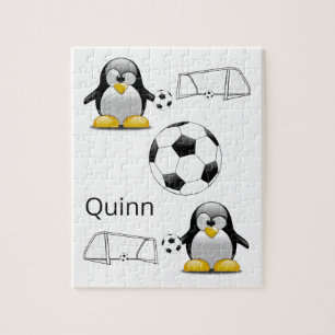 パズル白と黒のペンギンサッカー ジグソーパズル