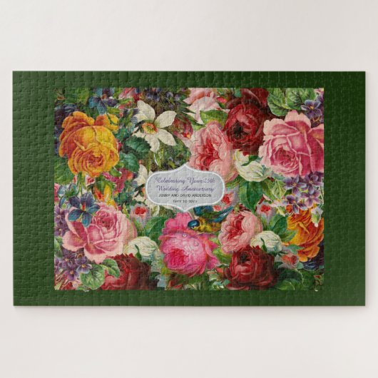 パズル結婚を愛する父母の記念日 ジグソーパズル (横)