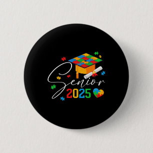 パズル自閉症シニア2025自閉症の卒業生 缶バッジ