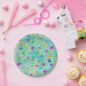 パズル蝶とデイジー – バイカラフルセヤラー ペーパープレート (パーティー)