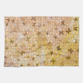 パズル蝶とデイジー – ブラウンズバイセイルラー キッチンタオル (横)