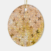 パズル蝶とデイジー – ブラウンズバイセイルラー セラミックオーナメント (左)