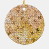 パズル蝶とデイジー – ブラウンズバイセイルラー セラミックオーナメント (裏面)