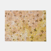 パズル蝶とデイジー – ブラウンズバイセイルラー ドアマット (正面)