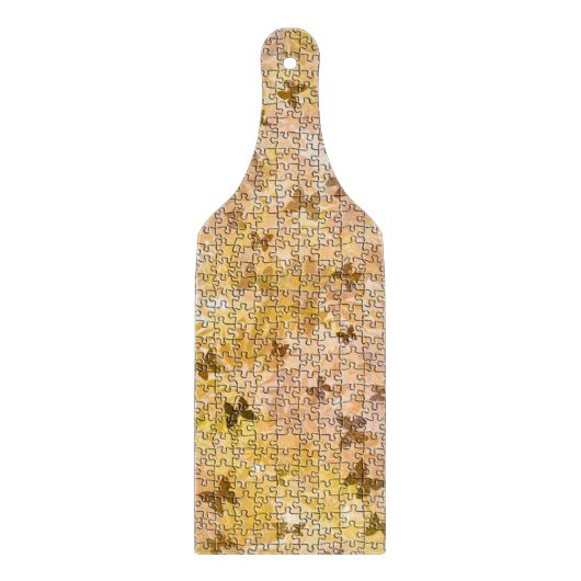 パズル蝶とデイジー-ブラウンズバイセイロール カッティングボード (正面)