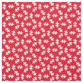 パズル赤と白片 ファブリック (見本)