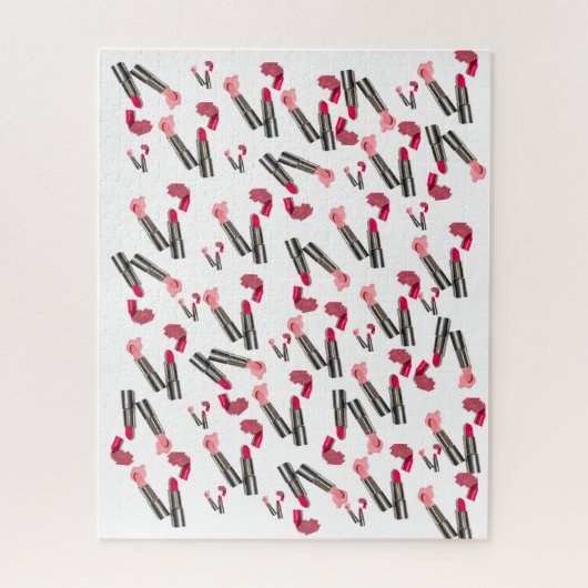 パズル赤口紅メイクアップ ジグソーパズル (縦)