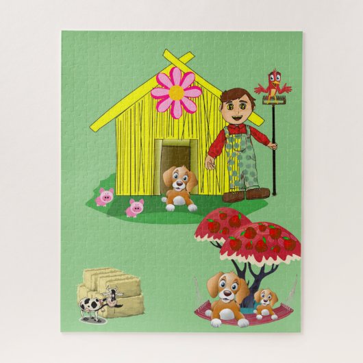 パズル農家カウピッグズファームハウス ジグソーパズル (縦)