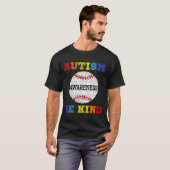 パズル野球支援自閉症意識 Tシャツ (正面フル)